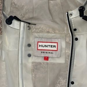 Hunter clear rain jacket with hood